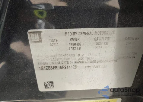 2010 Chevrolet Malibu Ls z USA, uszkodzony, nr VIN 1G1ZB5EB9AF214128